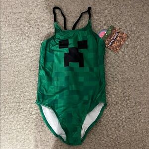 MINECRAFT Green Pixel Pattern Swimsuit